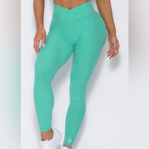 High-Waist Seamless Leggings in Aqua Green